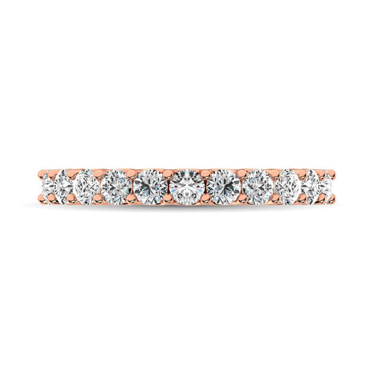 3/4 ct. 14K Rose Gold Diamond 9th Stone Anniversary Band