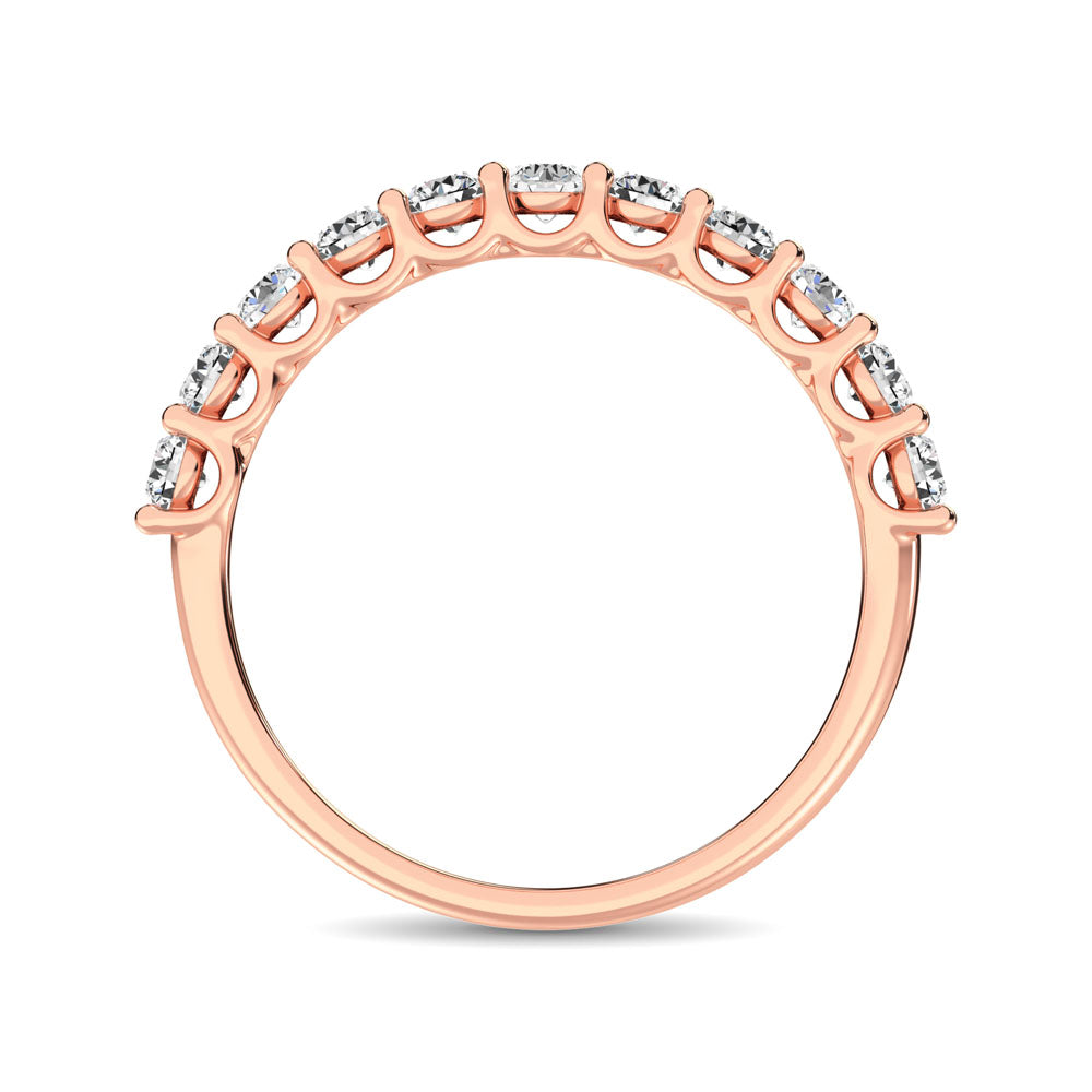3/4 ct. 14K Rose Gold Diamond 9th Stone Anniversary Band
