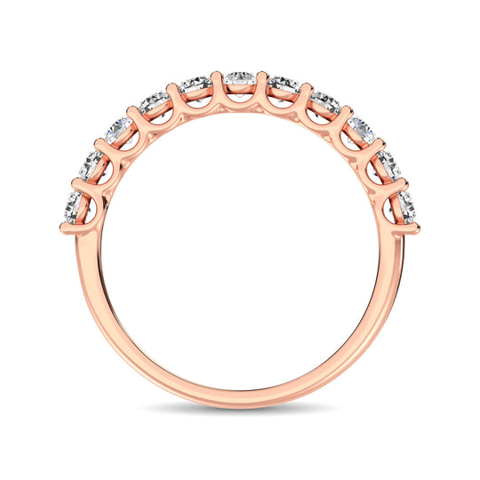3/4 ct. 14K Rose Gold Diamond 9th Stone Anniversary Band