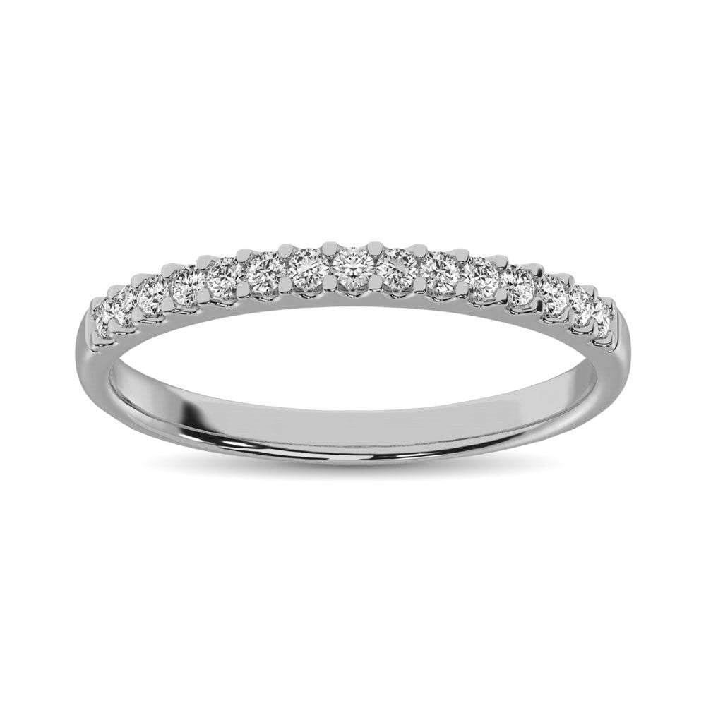 1/5 carat total 14k white gold diamond 9 stone anniversary band