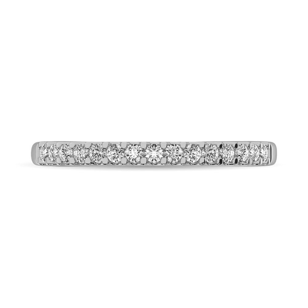 1/5 carat total 14k white gold diamond 9 stone anniversary band