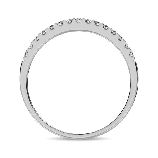 1/5 carat total 14k white gold diamond 9 stone anniversary band