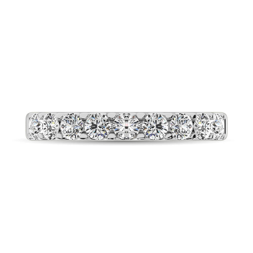 14K White Gold 1/4 ct. Diamond 9 Stone Anniversary Band