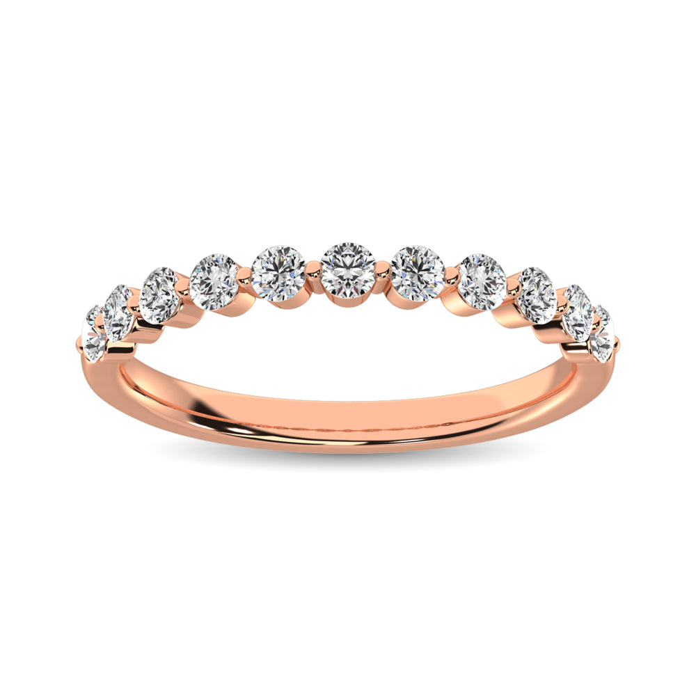 3/4 Ct. Diamond Tw. Stackable Wedding Band in 14k Rose Gold
