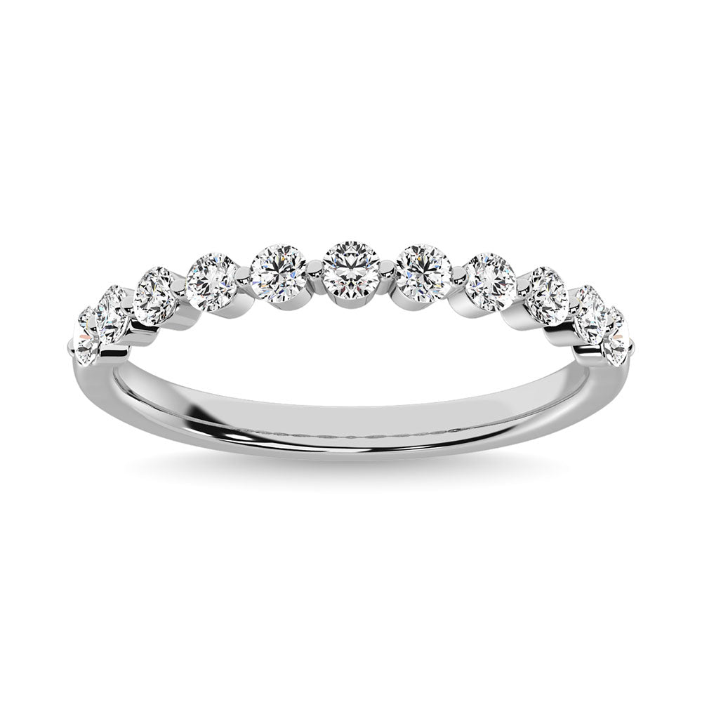 Diamante de 1 qt.Tw. Anillo apilable en oro blanco de 14 k