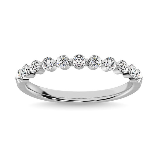 Diamante de 1 qt.Tw. Anillo apilable en oro blanco de 14 k