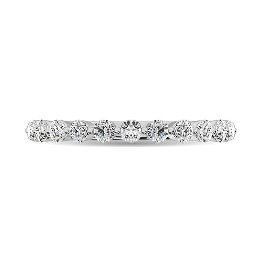 Diamante de 1 qt.Tw. Anillo apilable en oro blanco de 14 k