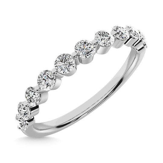 Diamante de 1 qt.Tw. Anillo apilable en oro blanco de 14 k