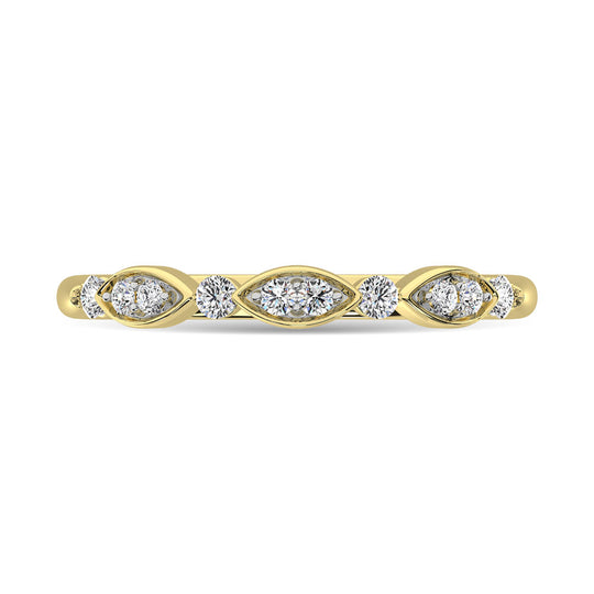 1/5 Ct. Tw. Diamond Stacked Band in 14k Yellow Gold