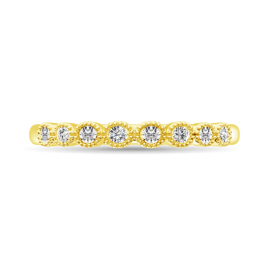 1/6 Ct. Tw. Diamond Stacked Band in 10K Yellow Gold
