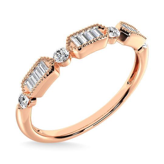 Diamante 1/5 Ct.Tw. Alianza de aniversario en oro rosado de 14 k