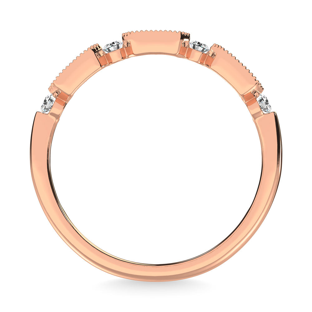 Diamante 1/5 Ct.Tw. Alianza de aniversario en oro rosado de 14 k