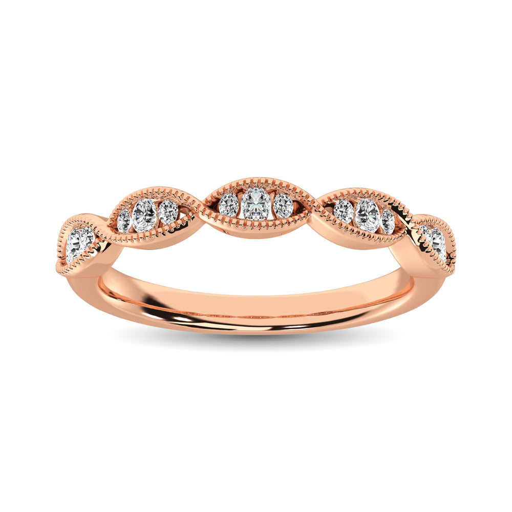 1/5 Ct. Diamond Tw. Stackable Wedding Band in 14k Rose Gold