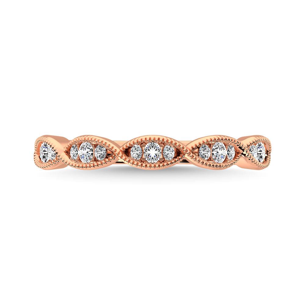 1/5 Ct. Diamond Tw. Stackable Wedding Band in 14k Rose Gold