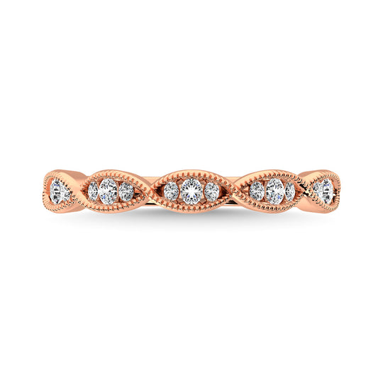 1/5 Ct. Diamond Tw. Stackable Wedding Band in 14k Rose Gold