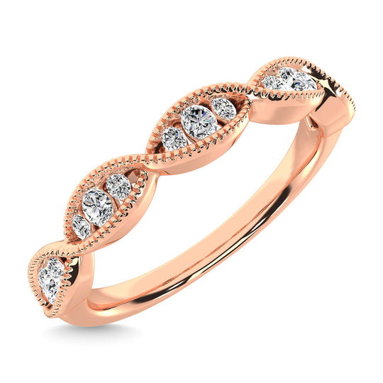 1/5 Ct. Diamond Tw. Stackable Wedding Band in 14k Rose Gold