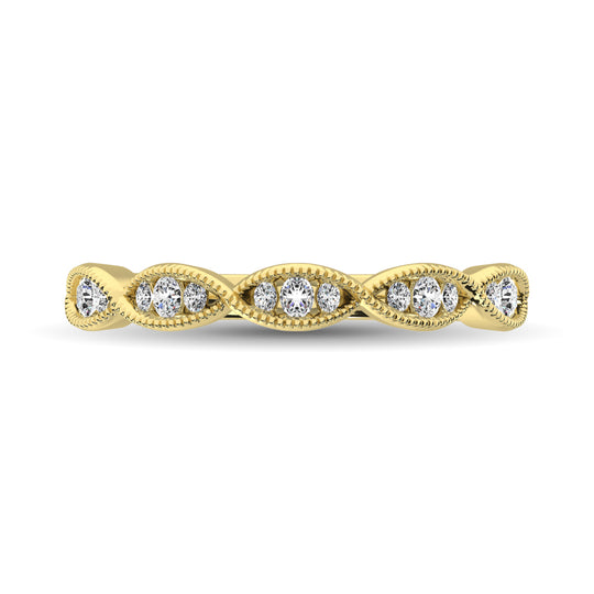 1/5 Ct. Tw. Diamond Stacked Band in 14k Yellow Gold