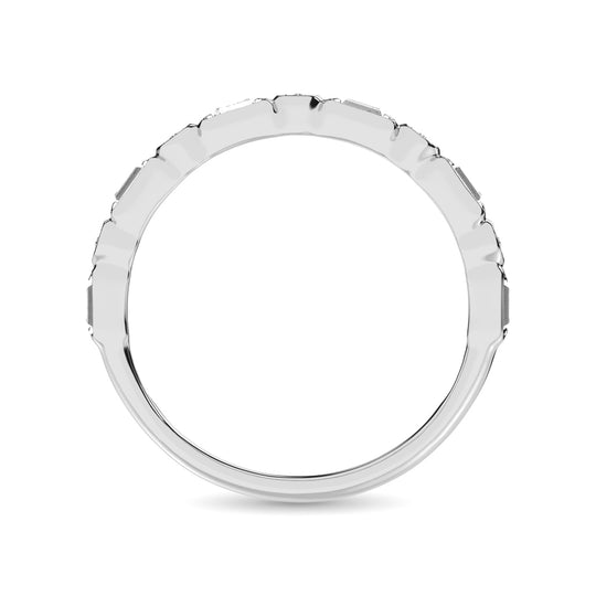 Diamante 1/20 Ct.Tw. Banda apilada en oro blanco de 14 k