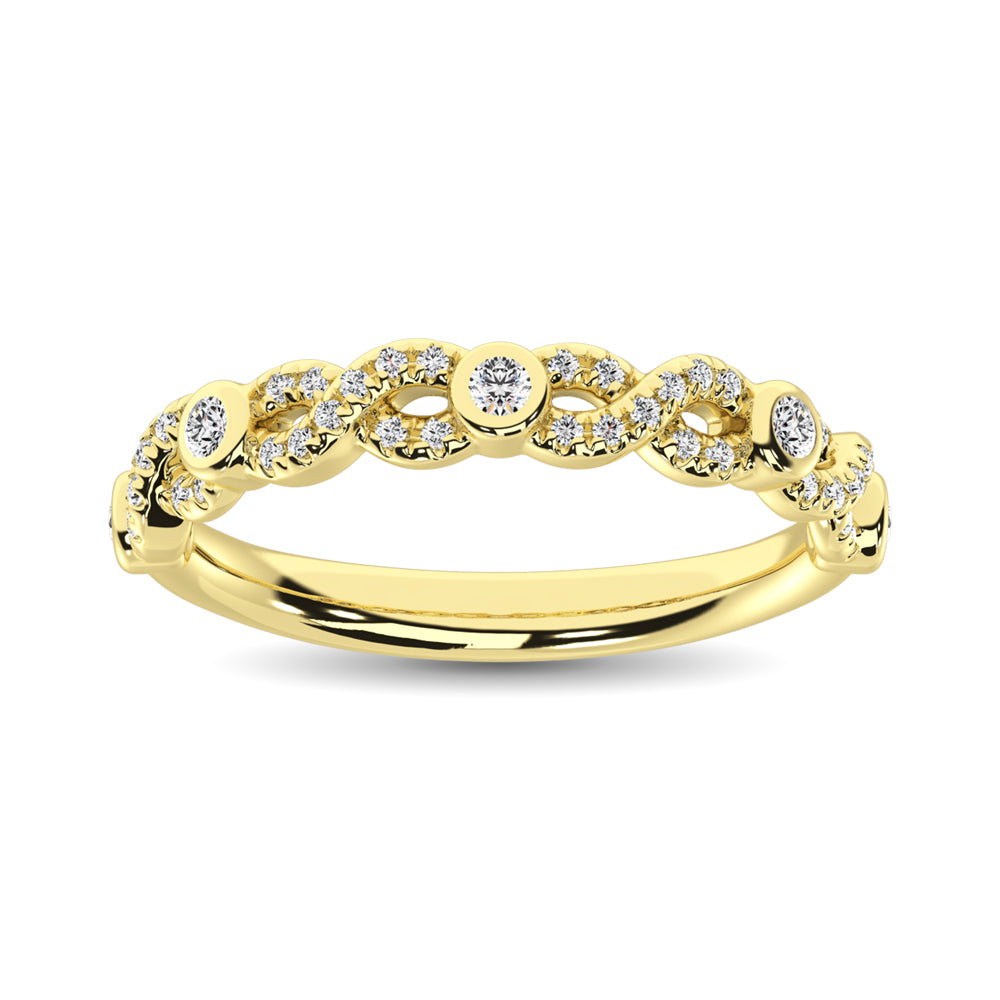 1/4 Ct. Tw. Diamond Stacked Band in 14k Yellow Gold