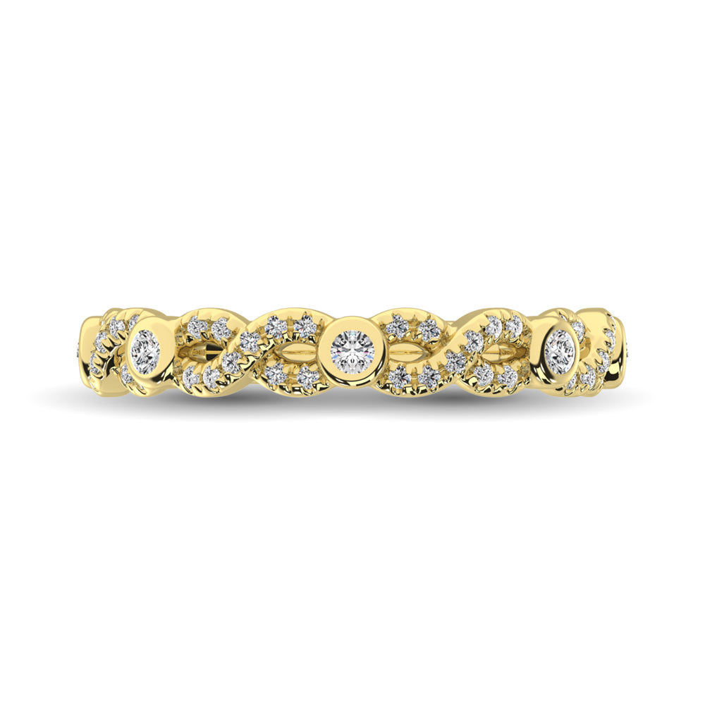 1/4 Ct. Tw. Diamond Stacked Band in 14k Yellow Gold