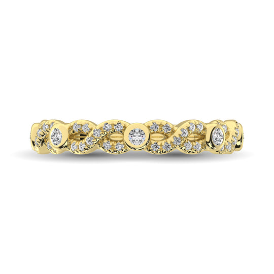1/4 Ct. Tw. Diamond Stacked Band in 14k Yellow Gold