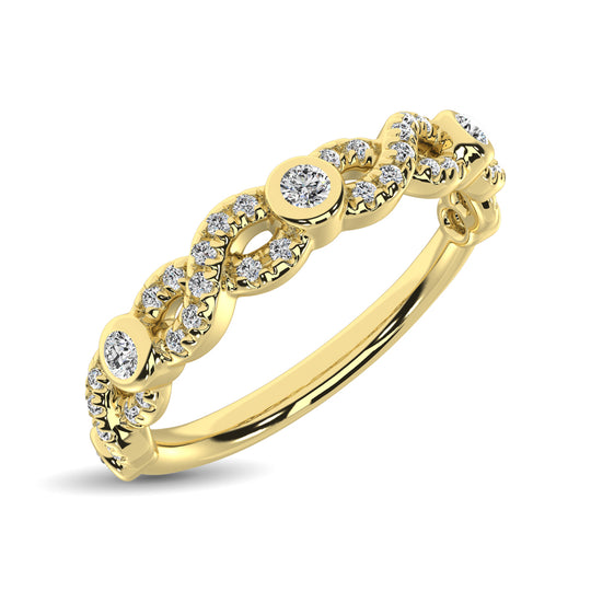1/4 Ct. Tw. Diamond Stacked Band in 14k Yellow Gold