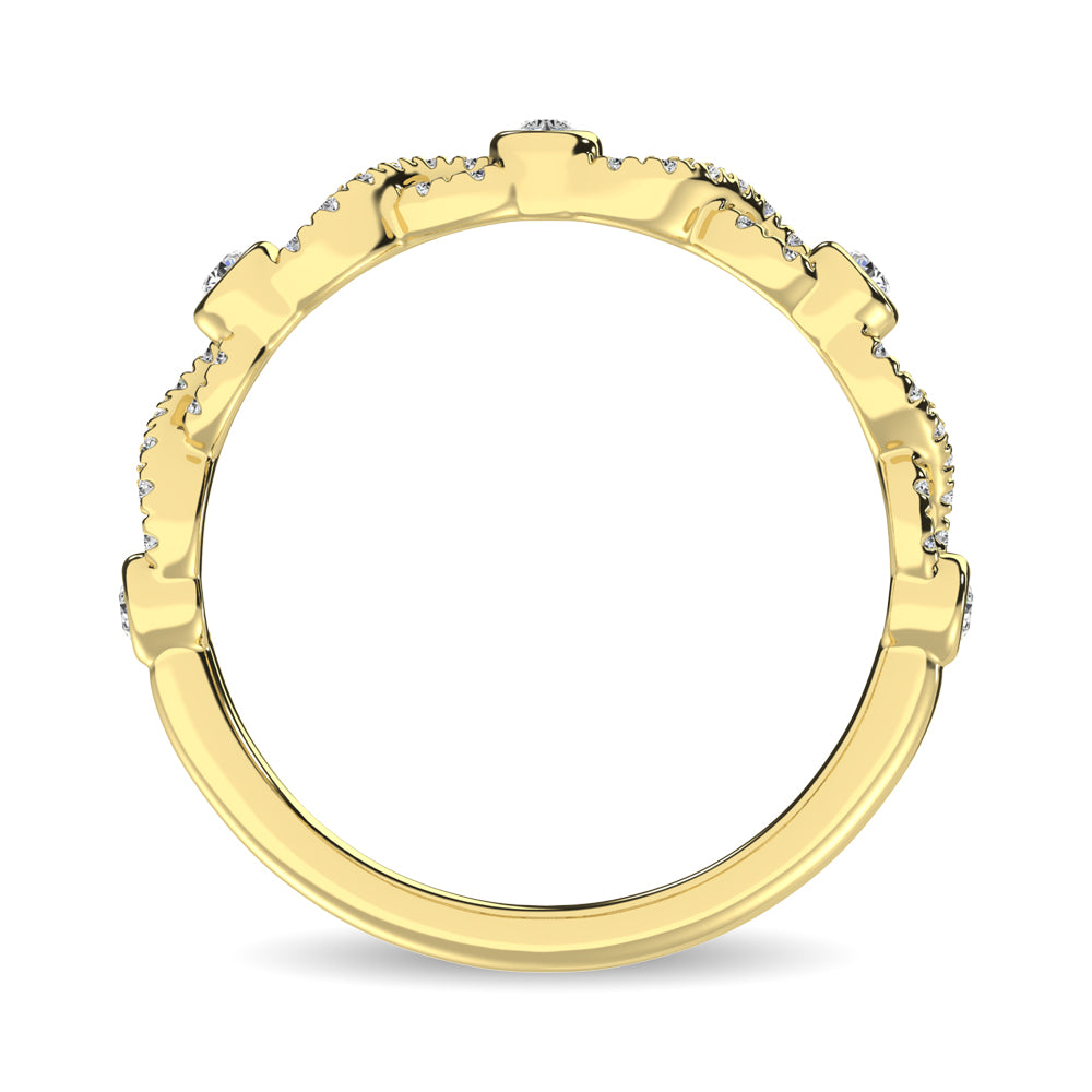 1/4 Ct. Tw. Diamond Stacked Band in 14k Yellow Gold