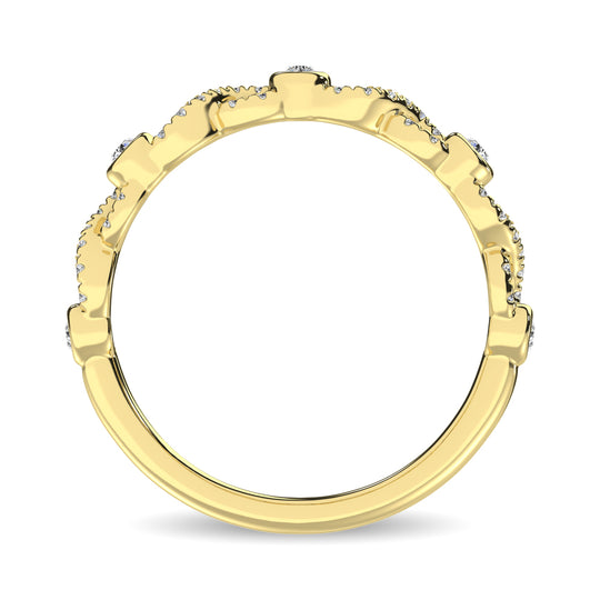 1/4 Ct. Tw. Diamond Stacked Band in 14k Yellow Gold