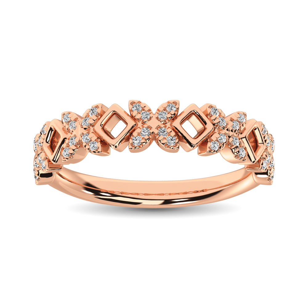 1/5 Ct. Diamond Tw. Stackable Wedding Band in 14k Rose Gold