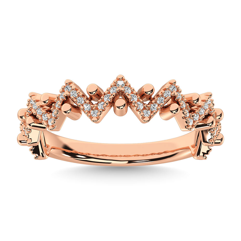 1/4 Ct. Diamond Tw. Stackable Wedding Band in 14k Rose Gold