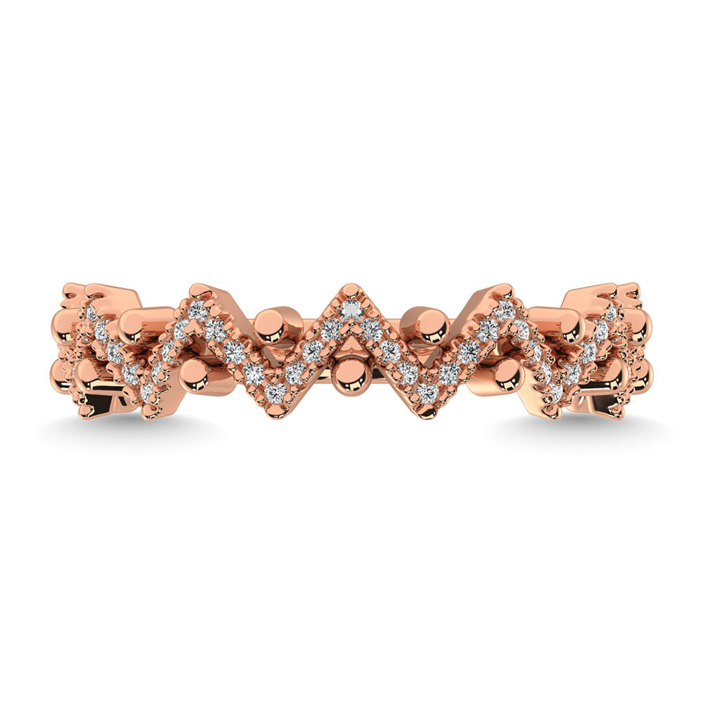 1/4 Ct. Diamond Tw. Stackable Wedding Band in 14k Rose Gold