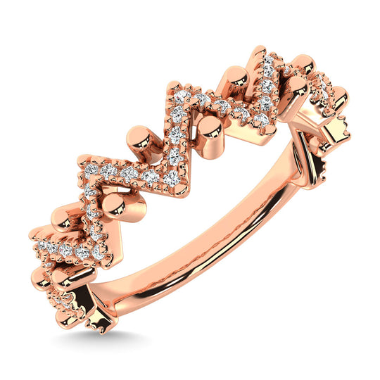 1/4 Ct. Diamond Tw. Stackable Wedding Band in 14k Rose Gold
