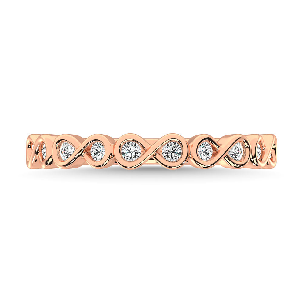 1/5 Ct. Diamond Tw. Stackable Wedding Band in 14k Rose Gold