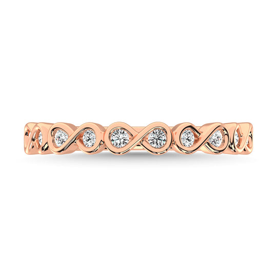 1/5 Ct. Diamond Tw. Stackable Wedding Band in 14k Rose Gold