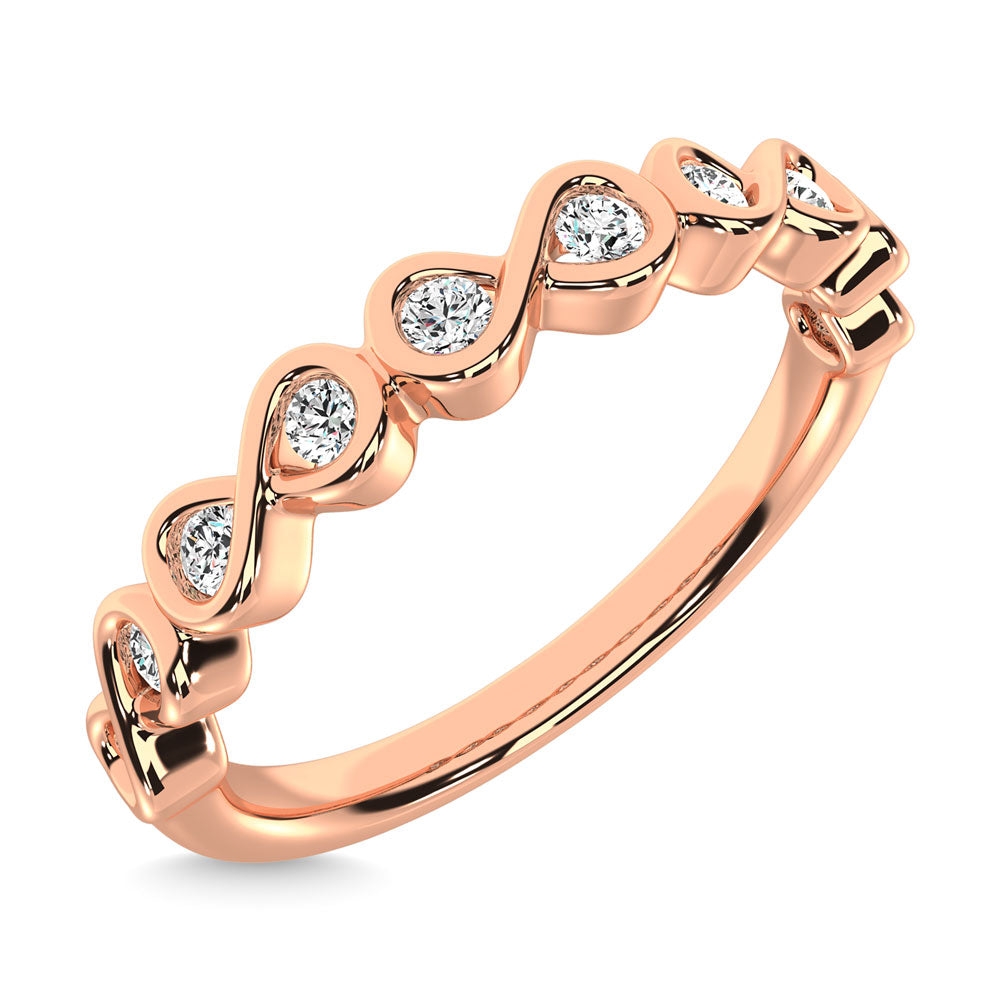 1/5 Ct. Diamond Tw. Stackable Wedding Band in 14k Rose Gold