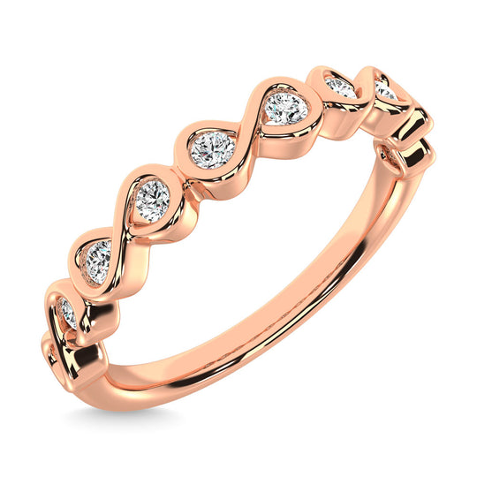 1/5 Ct. Diamond Tw. Stackable Wedding Band in 14k Rose Gold