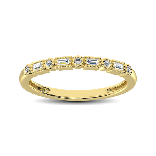 1/10 ct Round Diamond Ring in 14k Yellow Gold