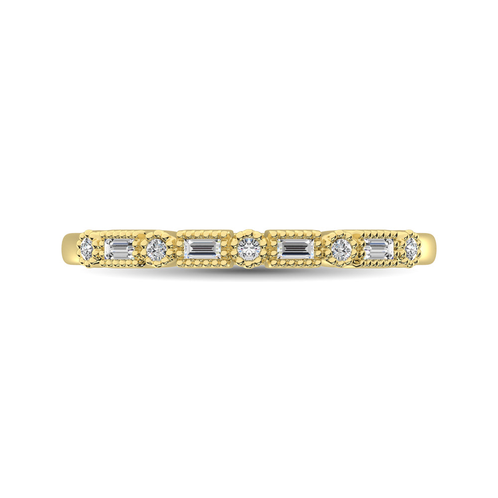 1/10 ct Round Diamond Ring in 14k Yellow Gold