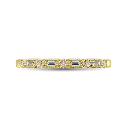 1/10 ct Round Diamond Ring in 14k Yellow Gold