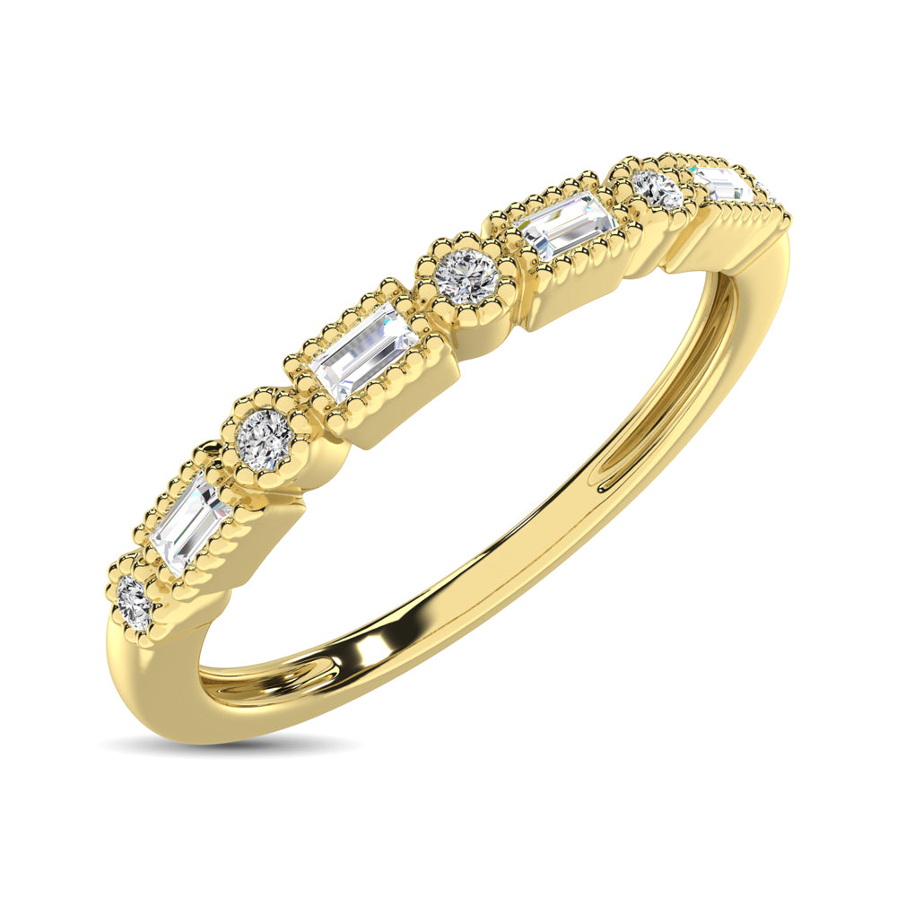 1/10 ct Round Diamond Ring in 14k Yellow Gold