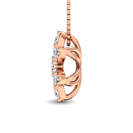 Diamante 1/4 Ct.Tw. Colgante de flores