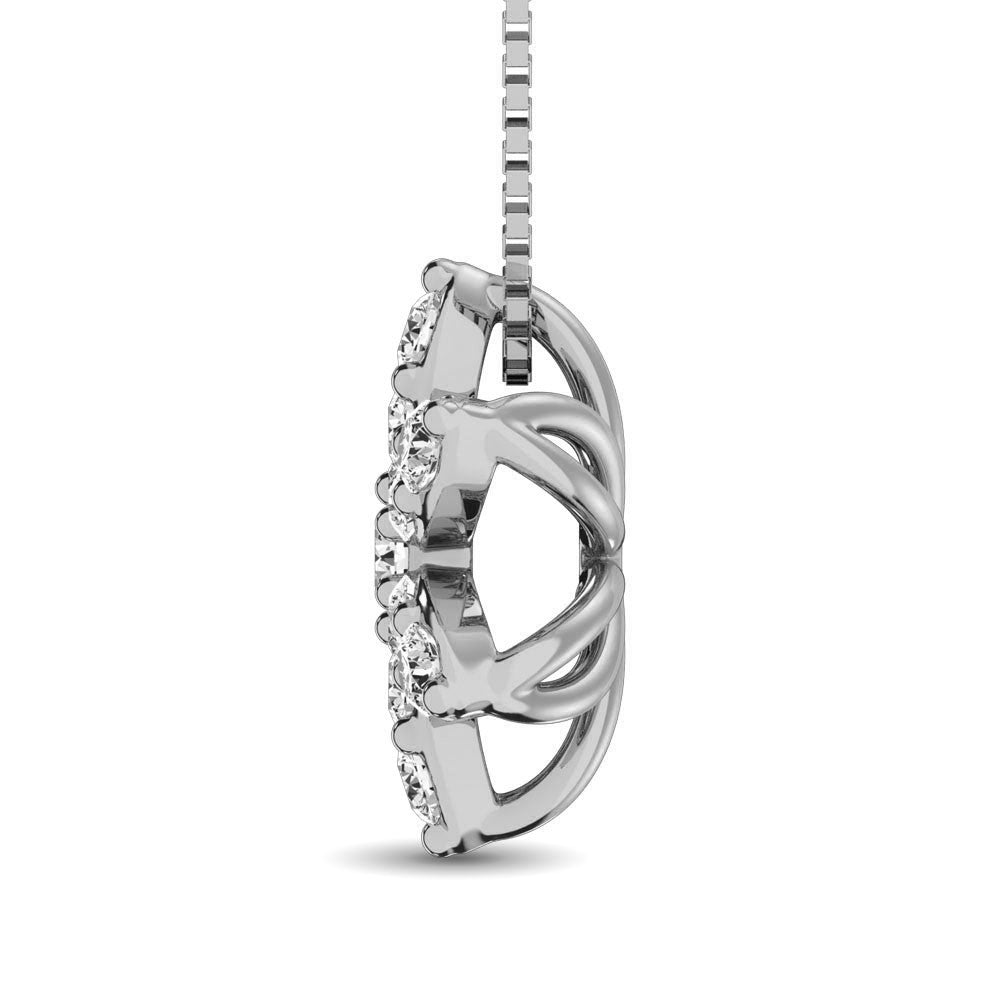 Diamante 1/4 Ct.Tw. Colgante de flores