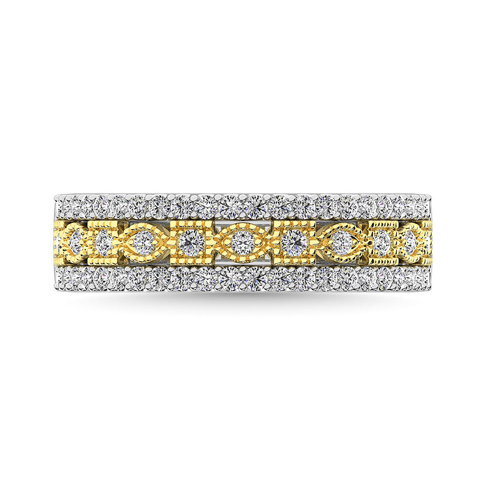 3/8 Ct. Tw. Diamond Fashion Band in 10K Two-Tone Gold