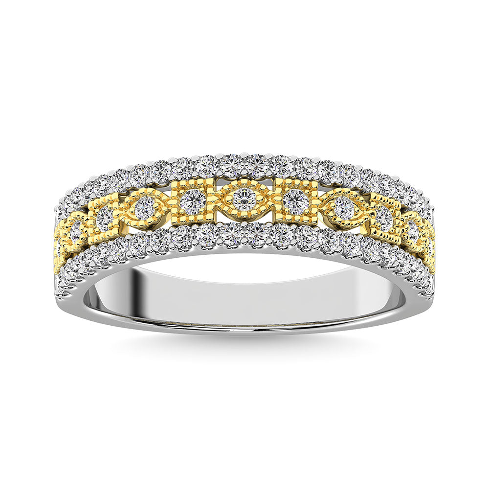 3/8 Ct. Tw. Diamond Fashion Band in 10K Two-Tone Gold