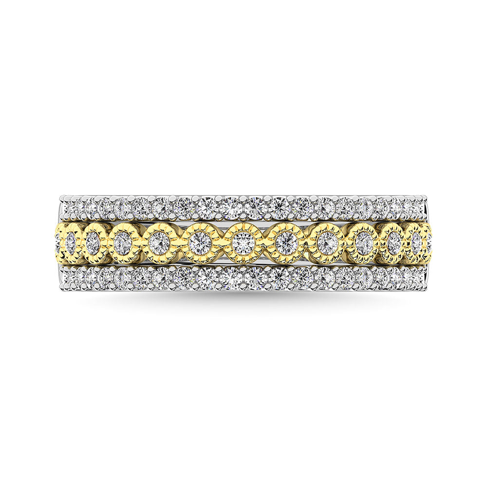 3/8 Ct. Tw. Diamond Fashion Band in 10K Two-Tone Gold
