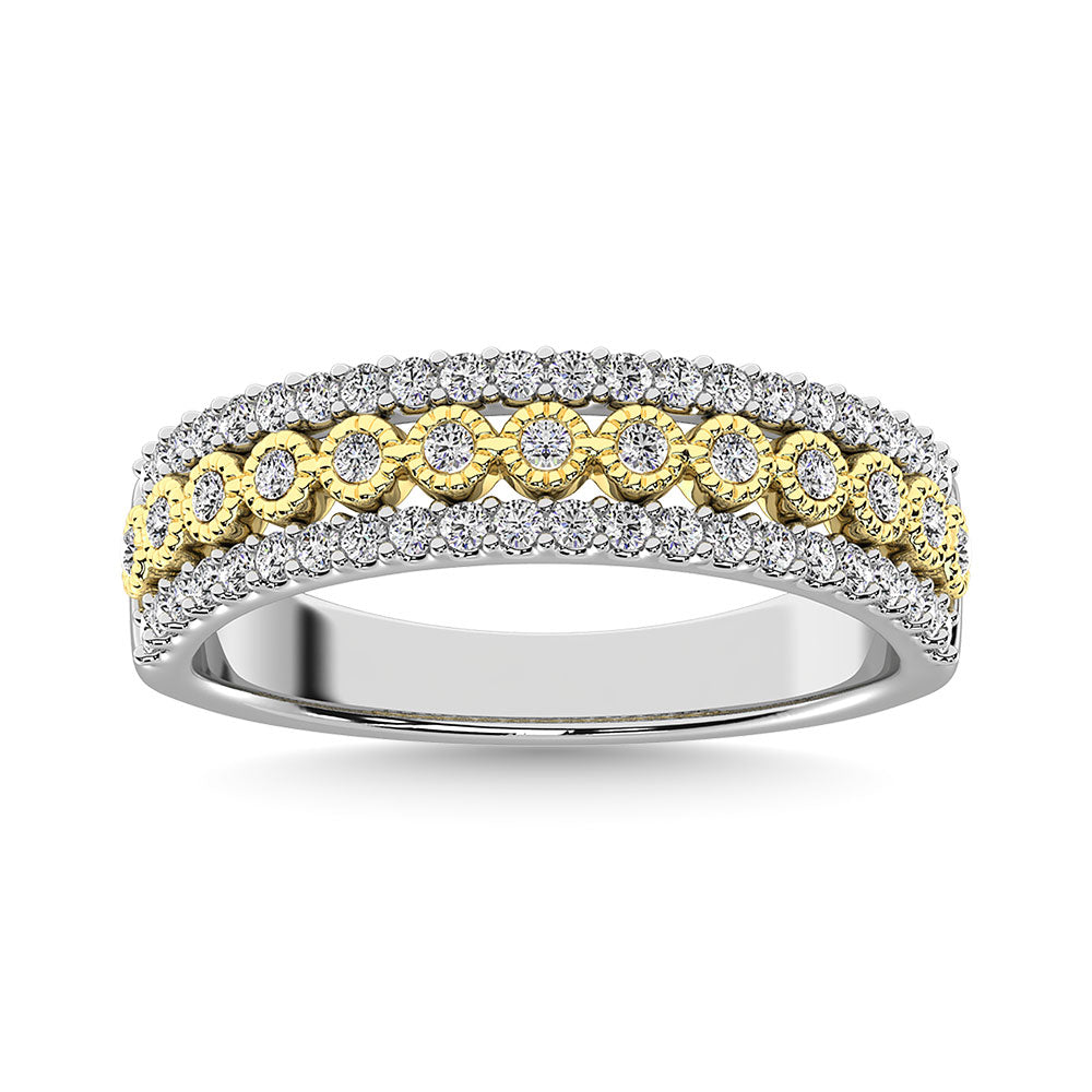 3/8 Ct. Tw. Diamond Fashion Band in 10K Two-Tone Gold
