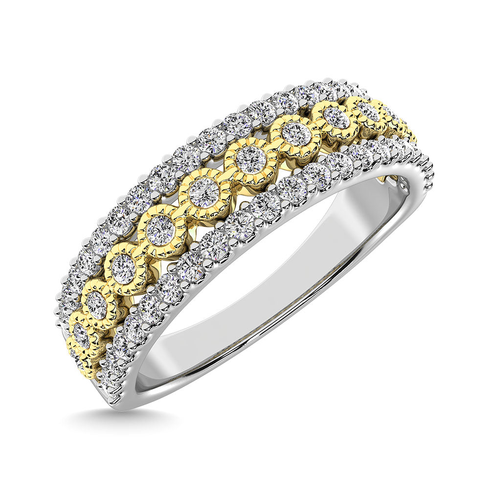 3/8 Ct. Tw. Diamond Fashion Band in 10K Two-Tone Gold