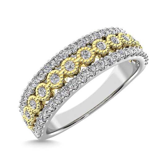 3/8 Ct. Tw. Diamond Fashion Band in 10K Two-Tone Gold