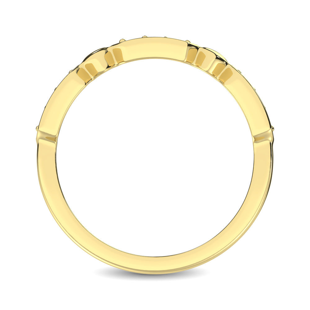 14K Yellow Gold 1/6 ct tw. Diamond Stackable Band