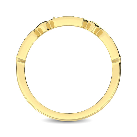 14K Yellow Gold 1/6 ct tw. Diamond Stackable Band